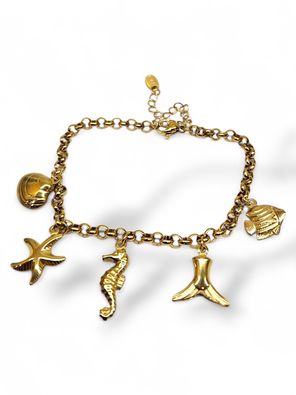 Gold Sea Life Charm Bracelet - Women Jewelry